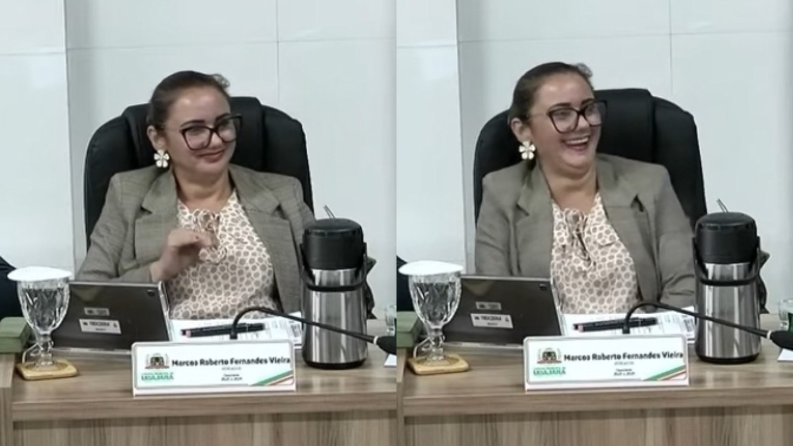 Vereadora é filmada fazendo gesto de conotação sexual em sessão da Câmara de Ubajara; vídeo viraliza