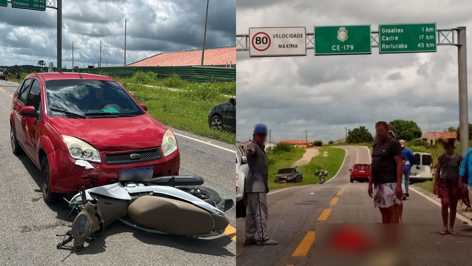 Colisão entre carro e moto no Ceará mata mulher de 53 anos; motorista é preso em flagrante