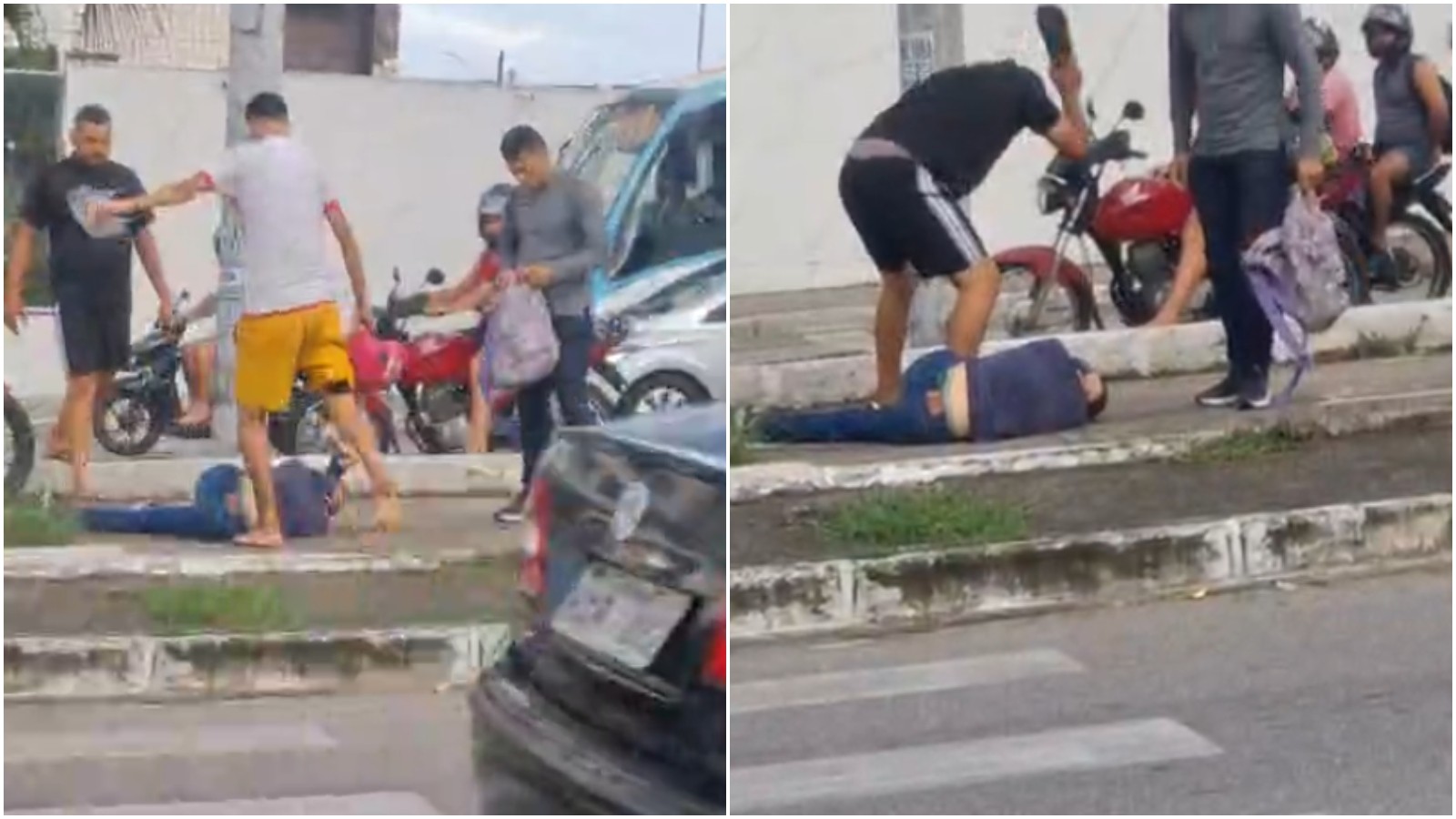 Video forte mostra agressões a suspeito de furto em Fortaleza; homem é preso em flagrante
