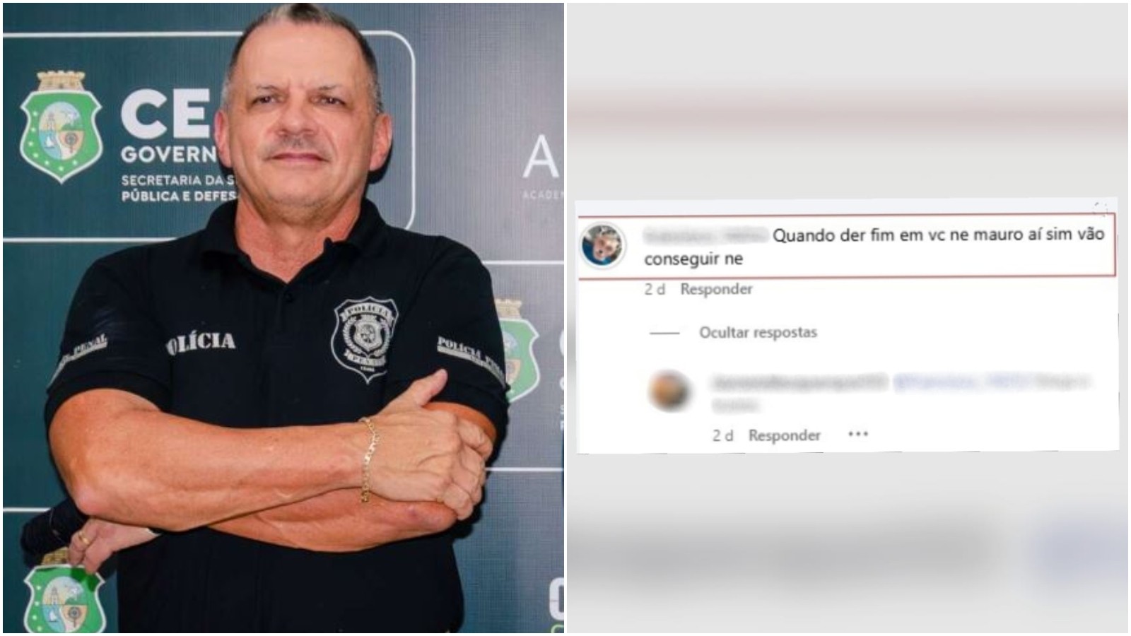 Comentário no Instagram contra secretário da SAP-CE aciona operação; suspeito do Comando Vermelho tem mandado cumprido no presídio