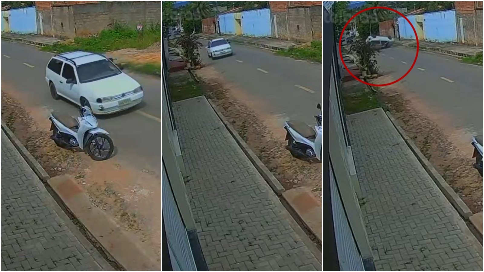 Em 10 segundos, carro em marcha à ré capota duas vezes; motorista morre no Ceará