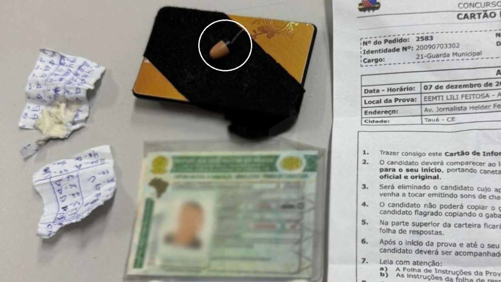 Pontos eletrônicos apreendidos: MP denuncia servidor, policial penal e mais dois por tentativa de fraude no concurso da Guarda de Tauá