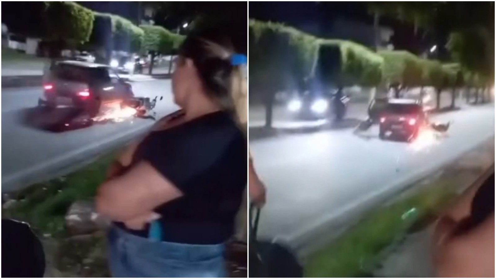 Vídeo flagra motorista arrastando motocicleta por avenida em Várzea Alegre após confusão sobre conta; PM faz buscas
