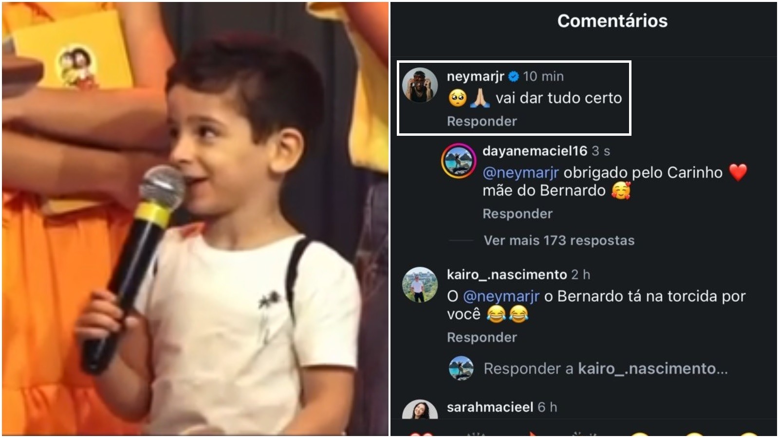 Criança de 3 anos ora pela convocação de Neymar para a Copa de 2026; vídeo viraliza e recebe resposta do jogador