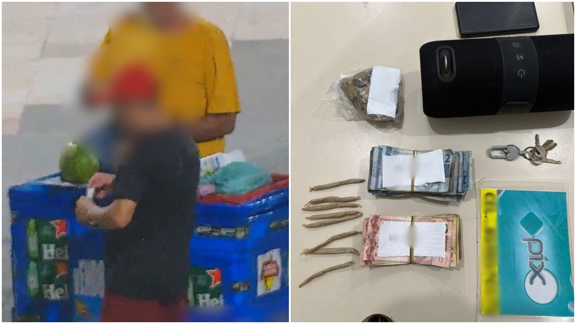 Câmeras flagram suspeita de venda de maconha em carrinho na Beira-Mar; ambulante é preso em Fortaleza