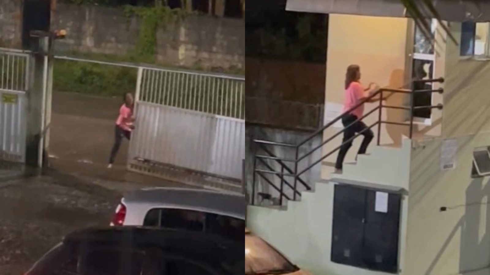 Vídeos mostram mulher quebrando portões e ameaçando porteiro em condomínio de Fortaleza; caso termina na delegacia