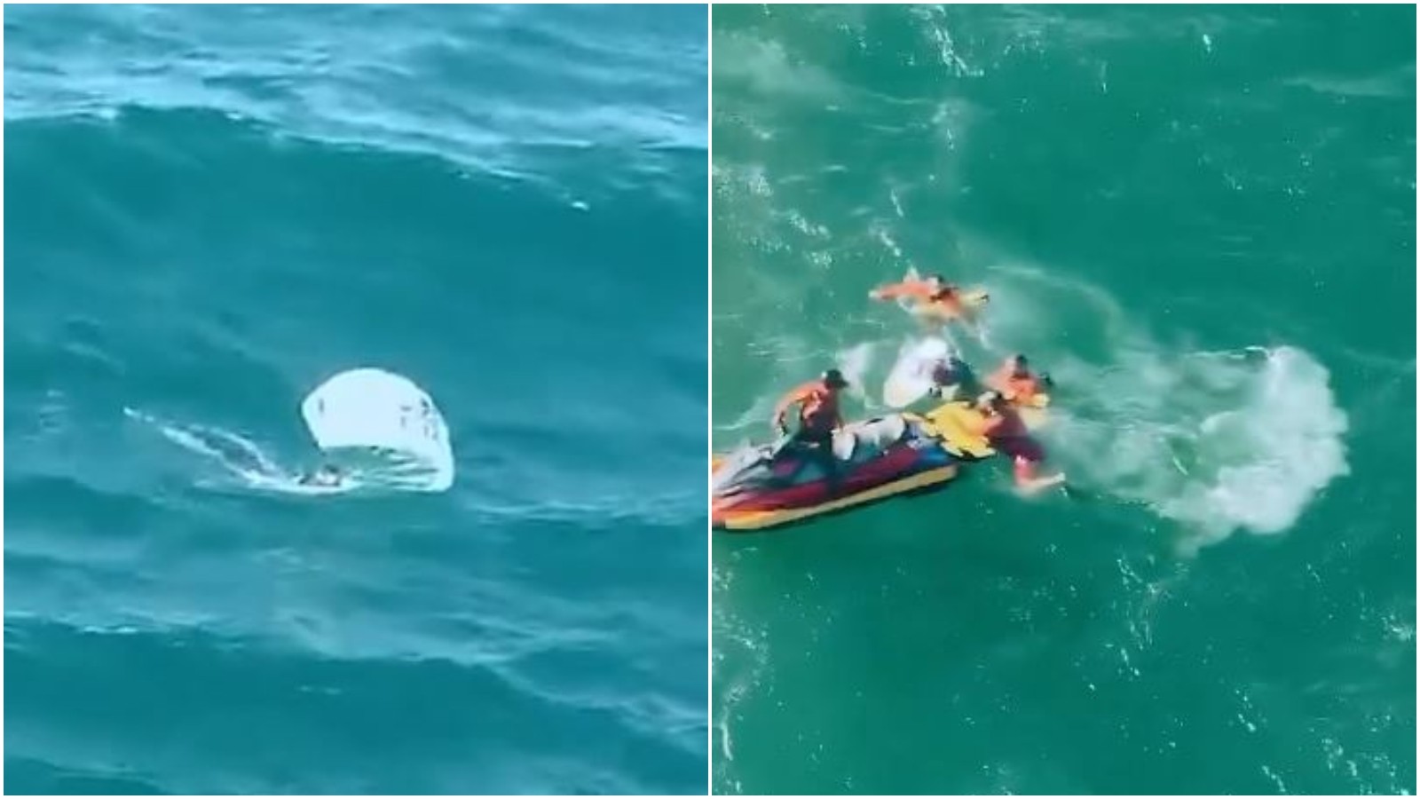 Kitesurfista à deriva é resgatado com apoio de aeronave a 2 km da Praia do Icaraí, na Grande Fortaleza; veja vídeo