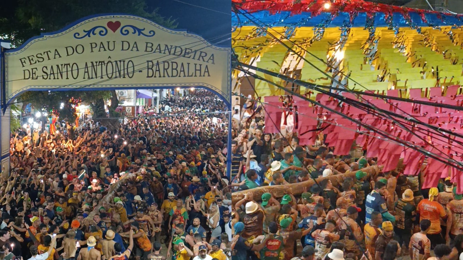Tradição do Pau da Bandeira leva multidão às ruas de Barbalha; festa projeta meio milhão de visitantes até 13 de junho
