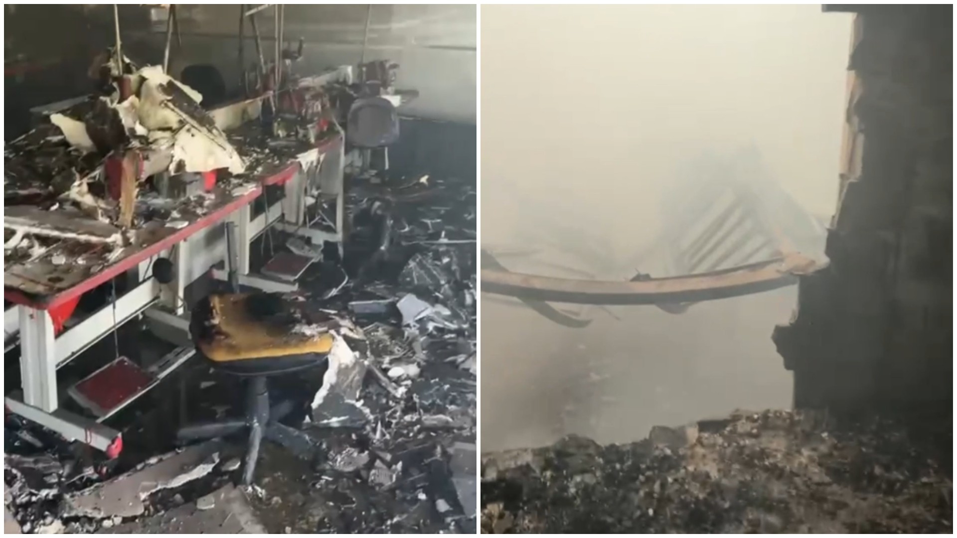 Vídeos mostram destruição em shopping e distribuidora de autopeças após incêndio na madrugada em Fortaleza