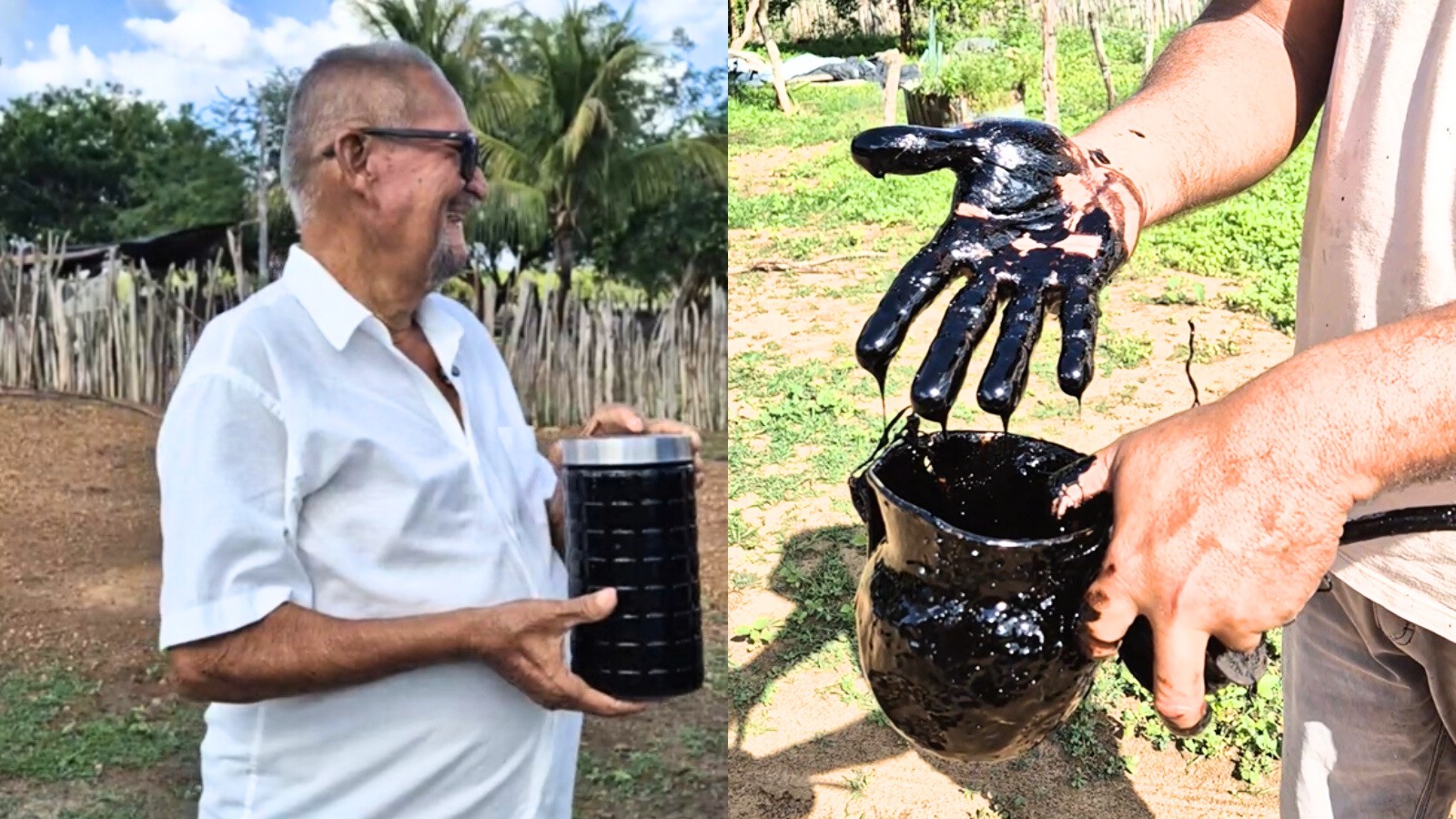 Após achar petróleo no quintal, agricultor no CE aguarda laudo para perfurar novo poço em busca de água