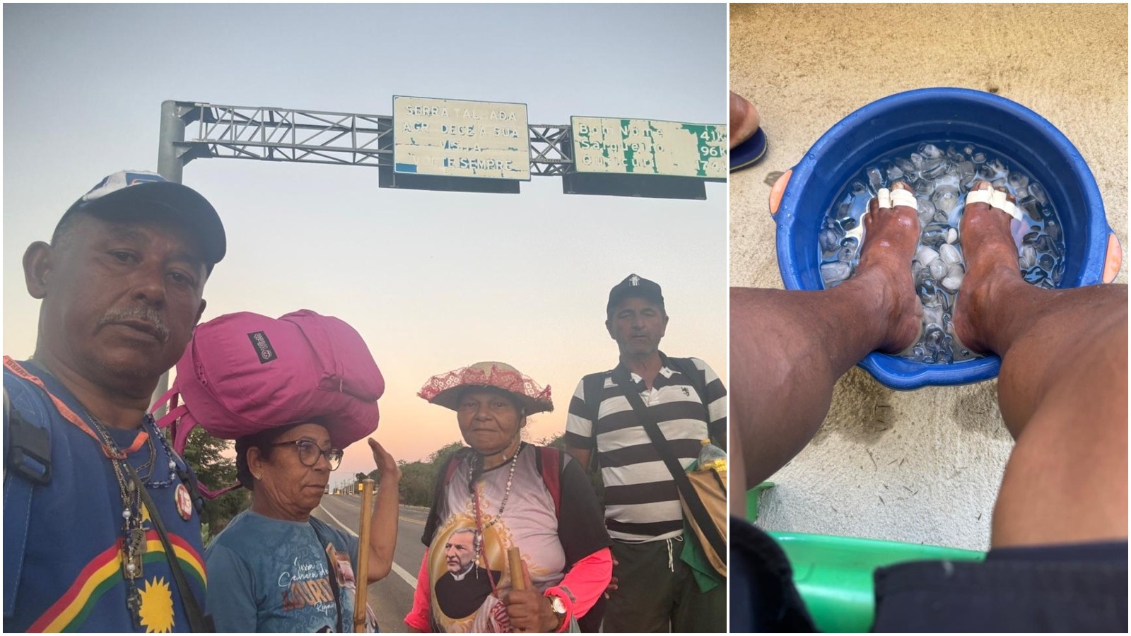 De PE ao CE a pé: romeiros de 58 a 68 anos caminham 550 km em 16 dias para romaria dos 92 anos de Padre Cícero