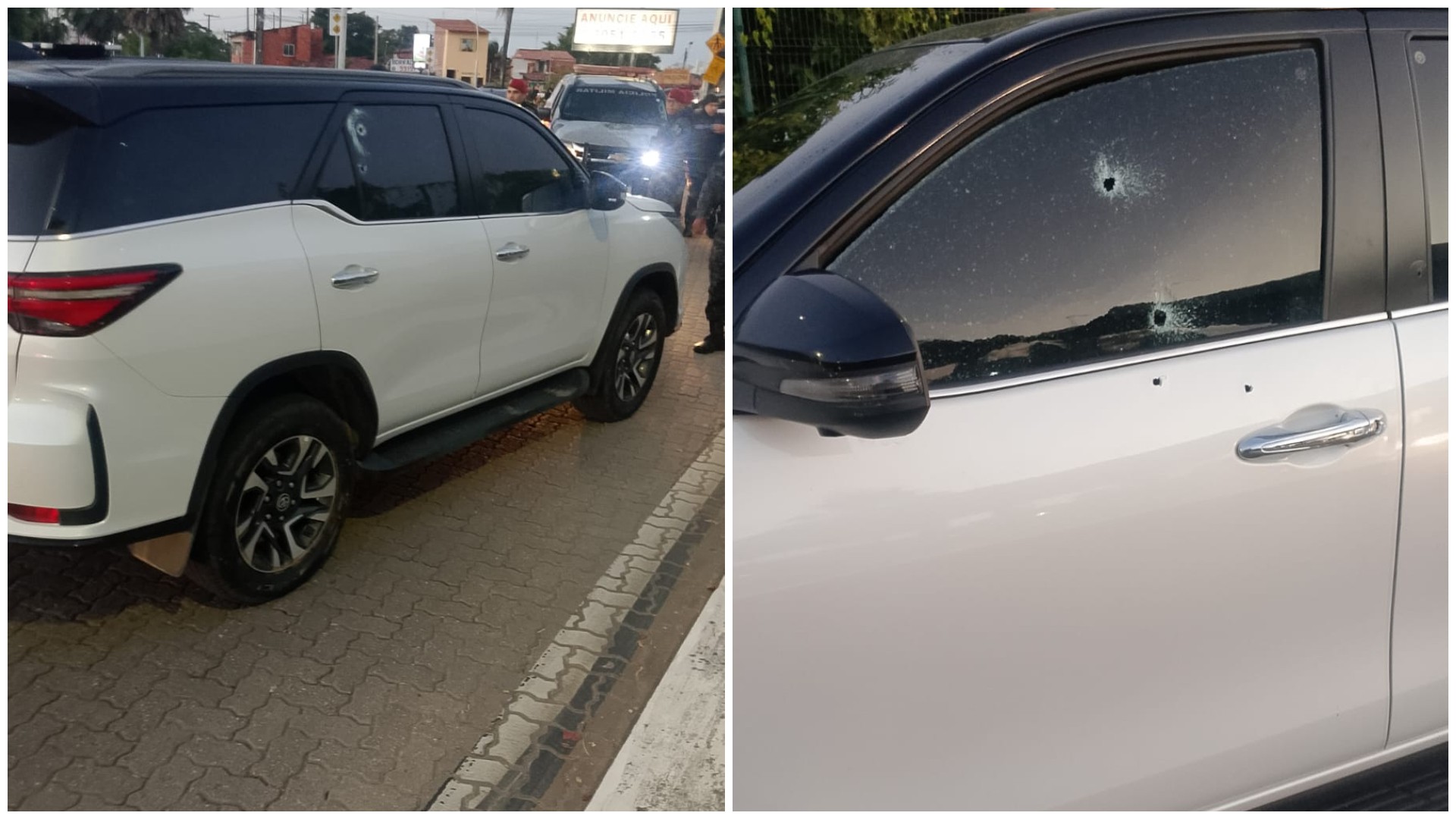 Empresário é alvo de tentativa de latrocínio em Fortaleza; SUV de luxo leva ao menos oito tiros e vítima retorna para buscar malote