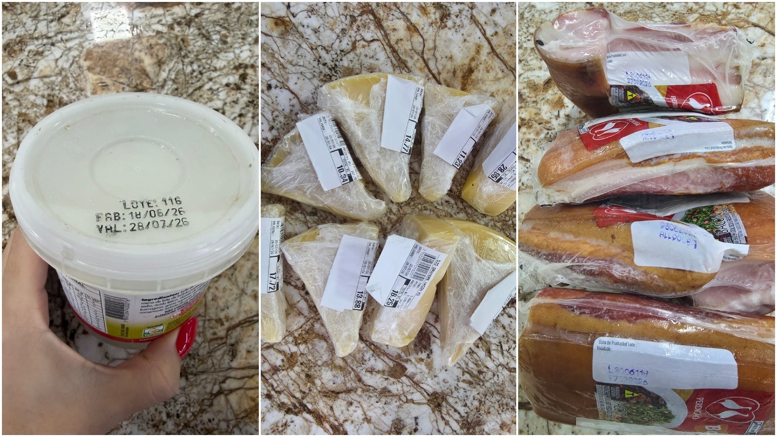 Procon flagra queijos, bacon e chips vencidos à venda em supermercado de Fortaleza; empresa investiga o caso