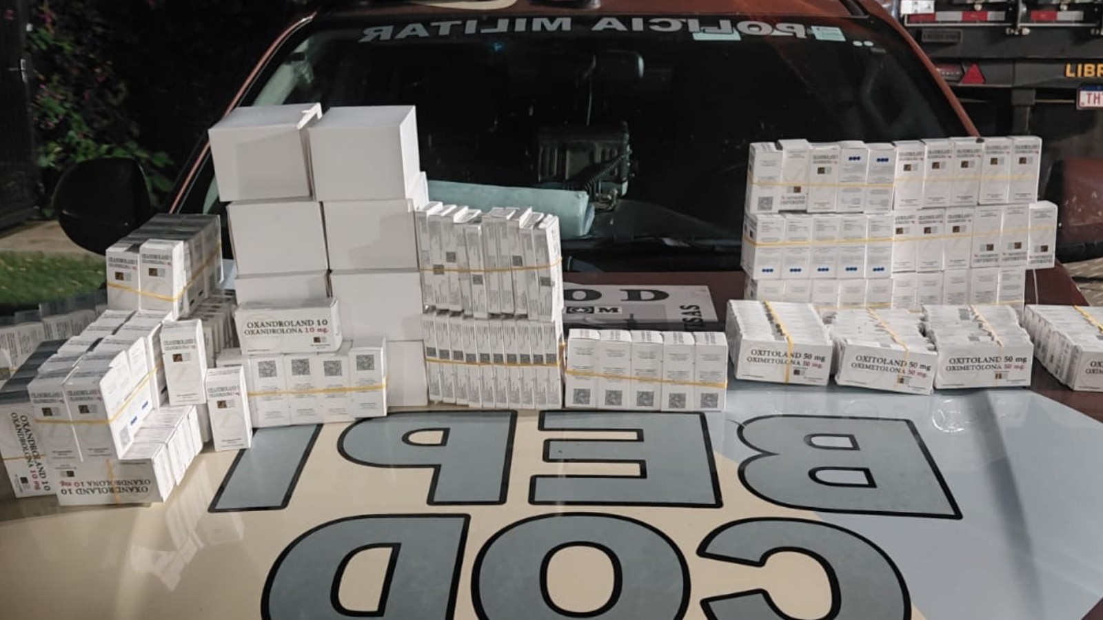 BR-116: polícia intercepta caminhão na rota SP-Fortaleza com 1.583 anabolizantes no Ceará
