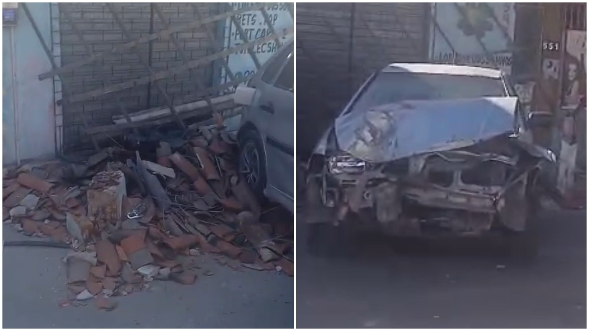 Idosa é atropelada ao varrer calçada, e motorista abandona carro antes da chegada da polícia