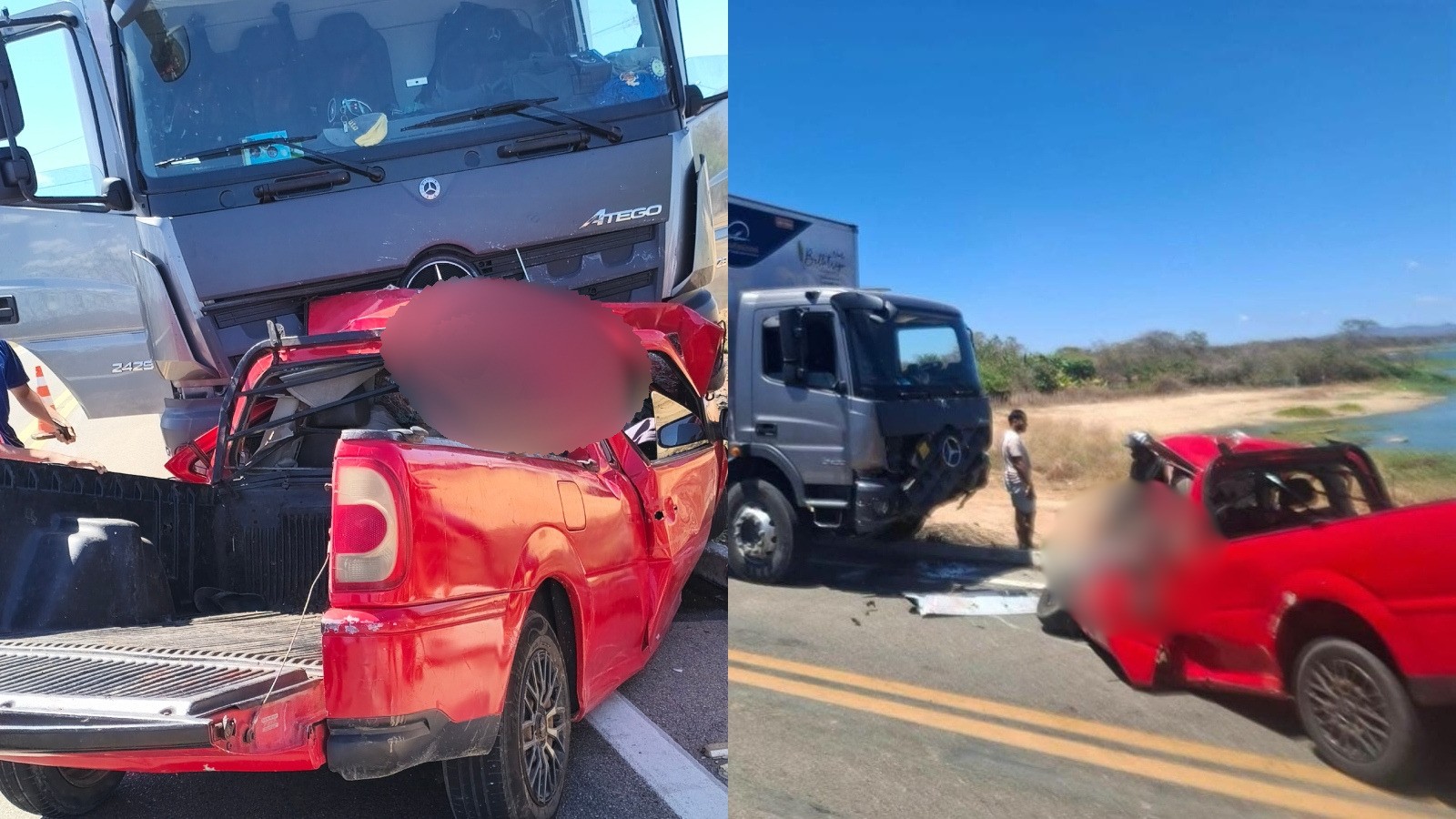 Colisão entre carro e caminhão mata dois homens e deixa ferido em Ipueiras, no Ceará