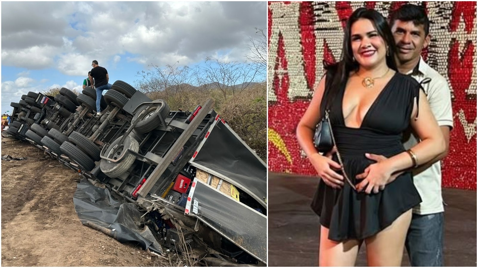 Companheiro de cantora de forro morre após colisão frontal com carreta na BR-222, no Ceara