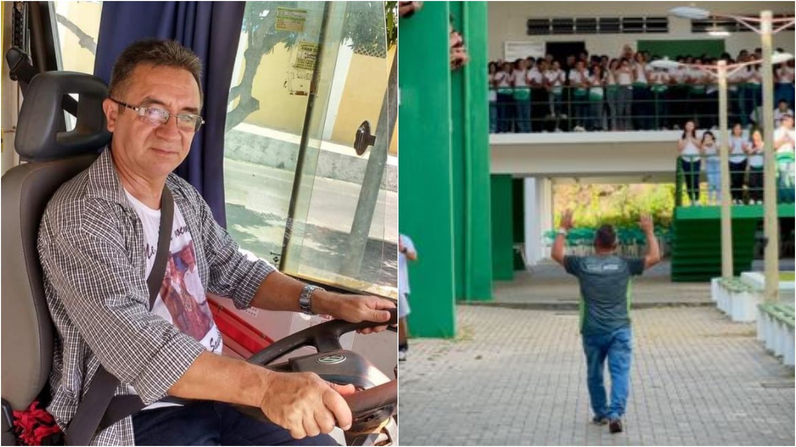 Após falha nos freios, motorista evita acidente com ônibus escolar no Ceará e é homenageado por alunos