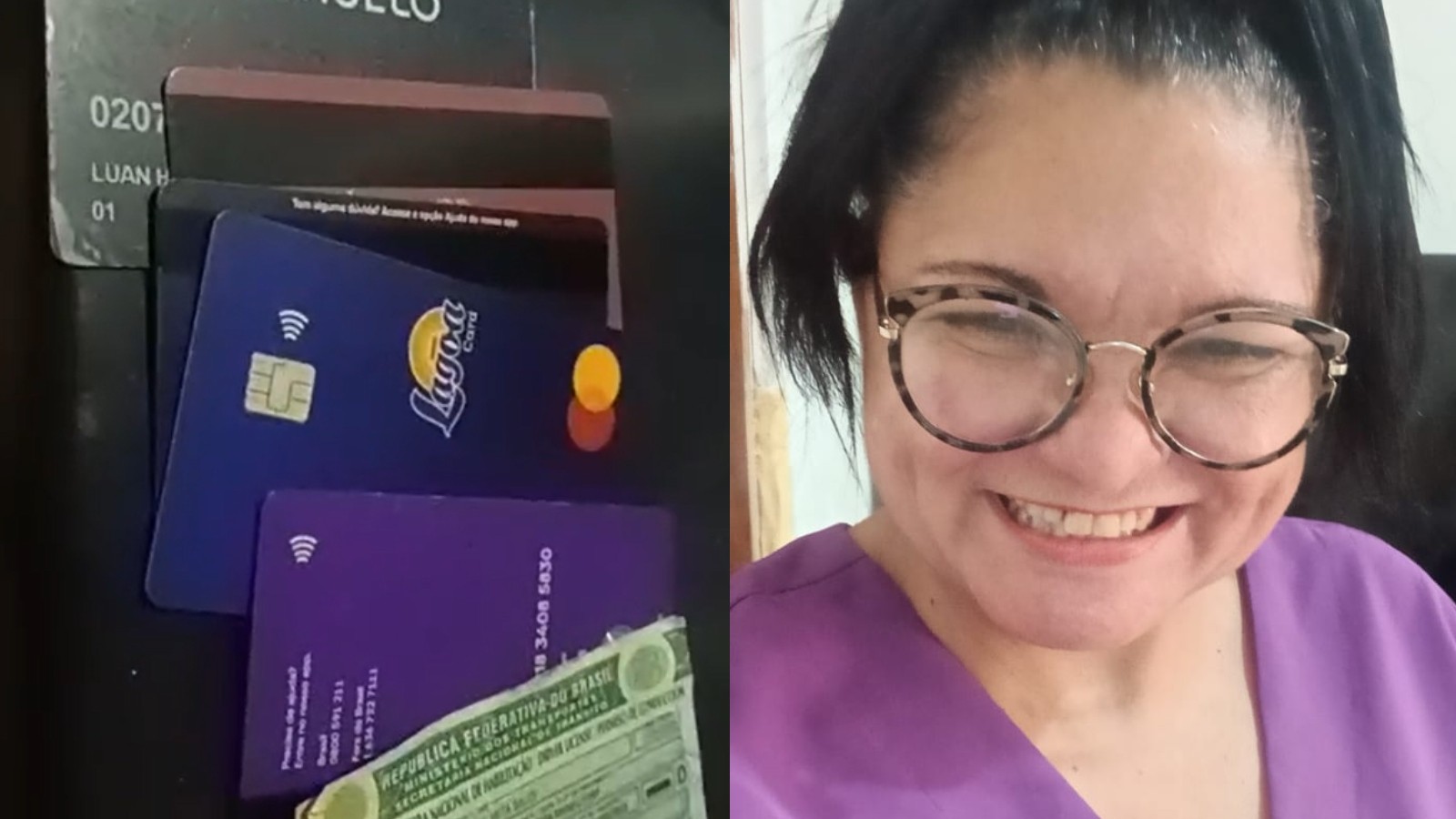 Cuidadora de idosos encontra carteira na rua e devolve ao dono: ‘sentimento de dever cumprido’