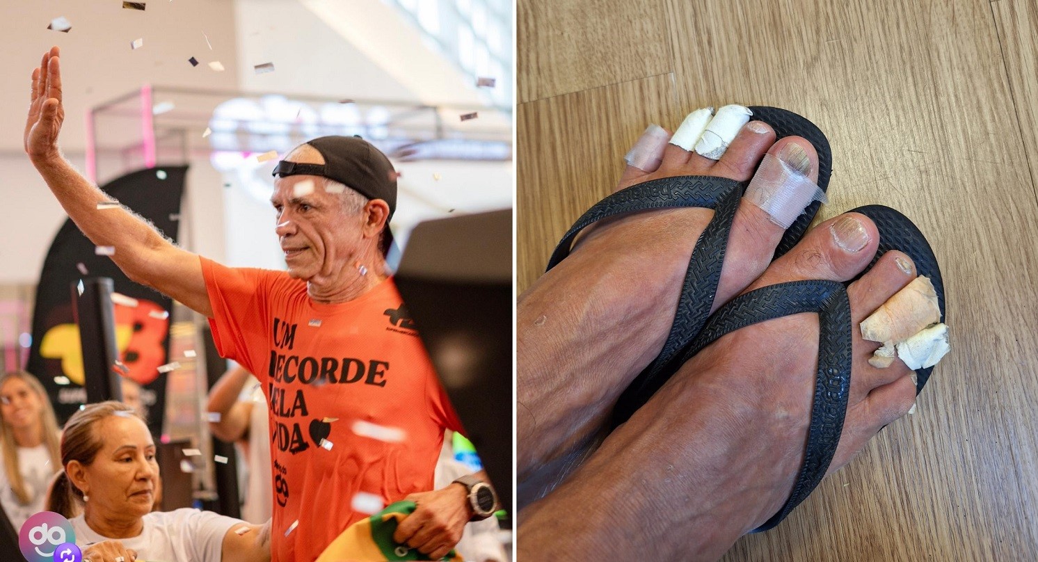 Aos 66 anos, cearense percorre 920 km em sete dias e aguarda avaliação de possível recorde mundial