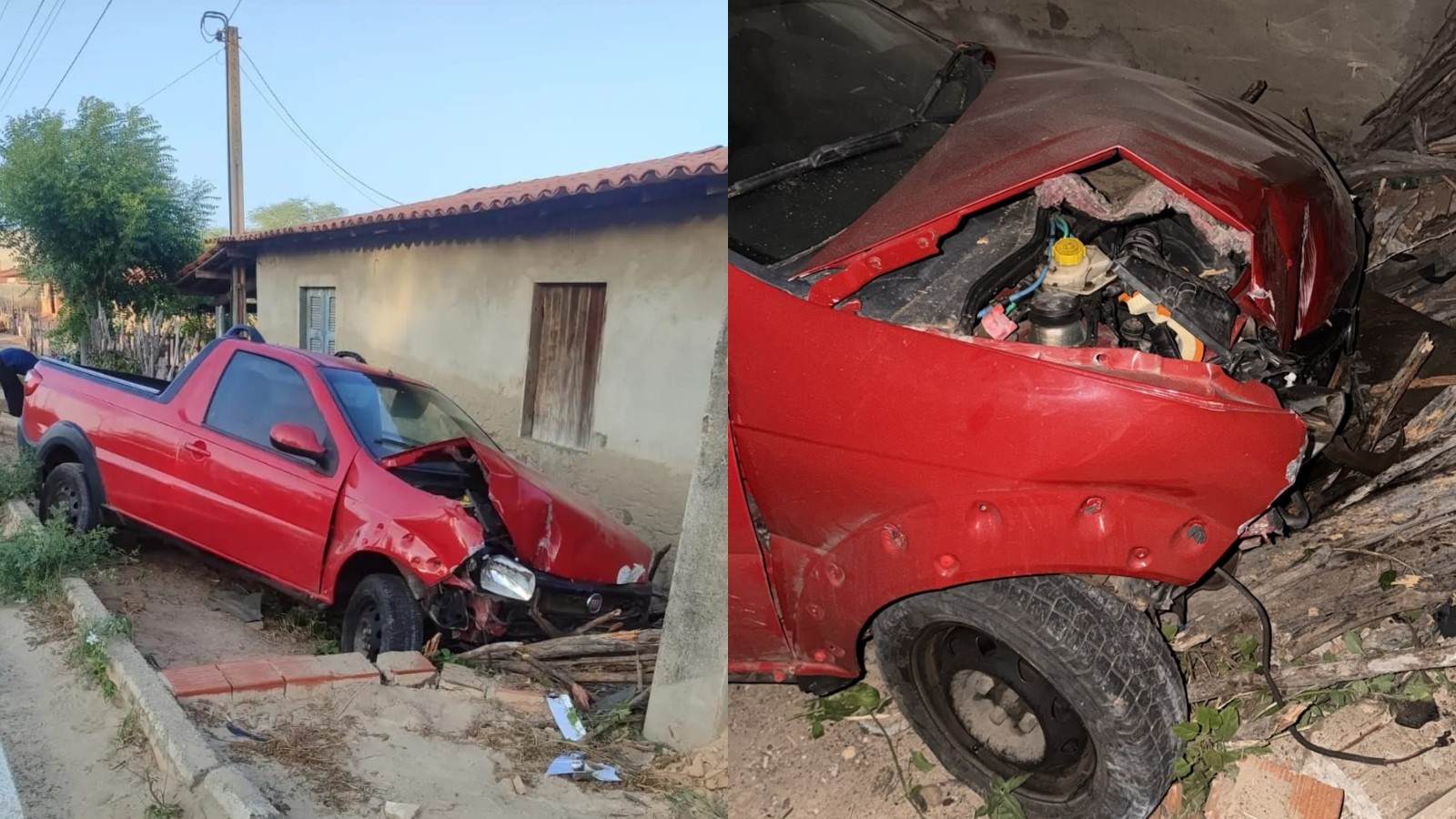 Batida em poste derruba fiacao; morador de 61 anos morre eletrocutado dentro de casa no Ceara