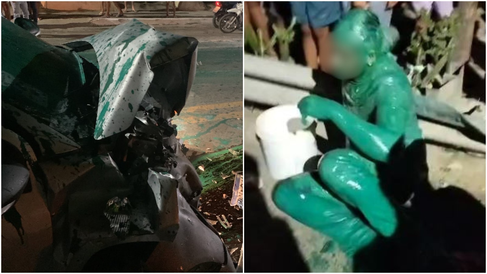 Vereador é preso após colidir com caminhonete carregada de tinta e ‘deixar’ motorista verde no Ceará; vídeo