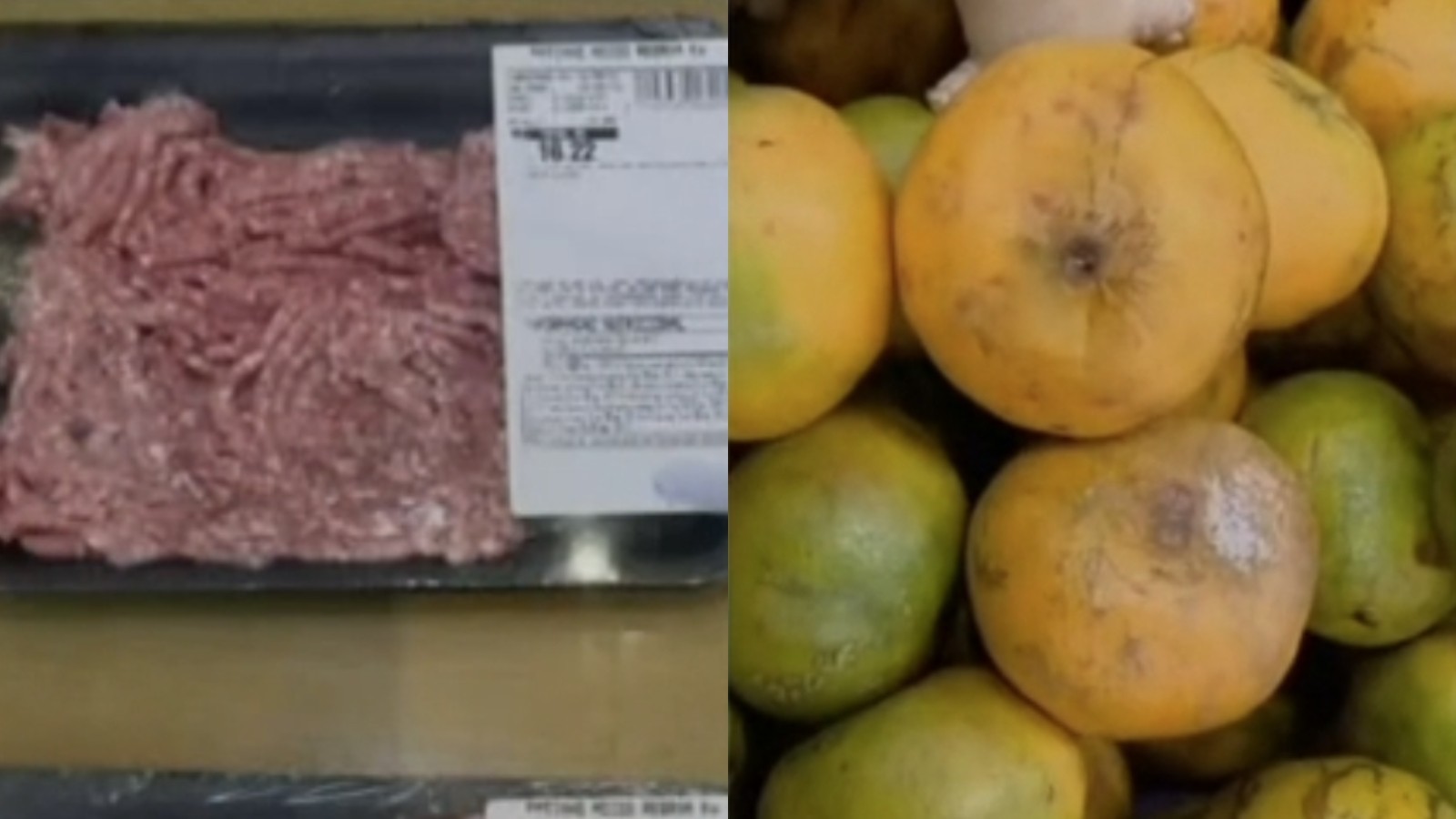 Fiscalização encontra carne vencida e frutas podres em dois supermercados de Fortaleza